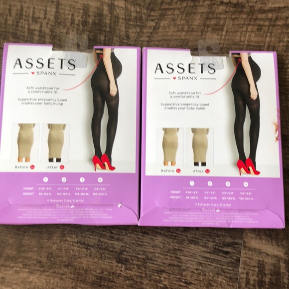 NWT!Assets by SPANX black maternity shaping tights - Picture 5 of 5